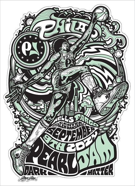 2024 Pearl Jam Philadelphia Glow-In-The-Dark Variant – Ames Bros