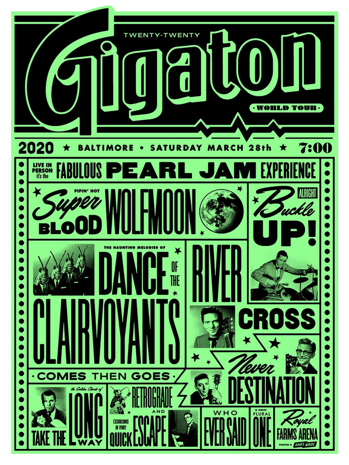 2020 Pearl Jam Baltimore Glo Variant Edition