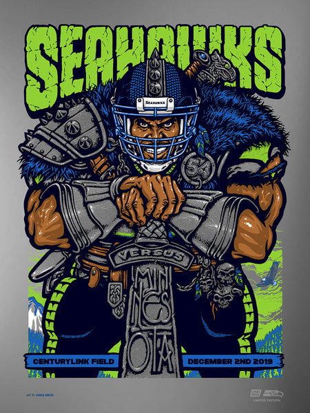 2019 Seahawks vs Cardinals Gameday Poster - Silver Variant