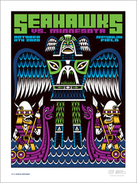 2020 Seahawks vs Vikings Gameday Poster