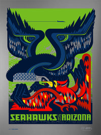 2020 Seahawks vs Cardinals Gameday Poster - Silver Variant
