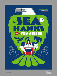2021 Seahawks vs Titans Gameday Poster - Silver Variant