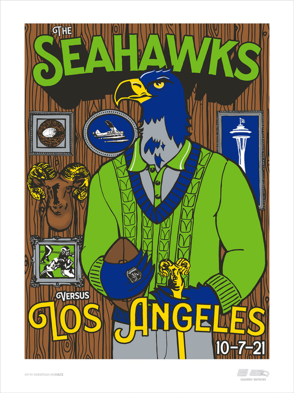 2021 Seahawks vs Rams Gameday Poster
