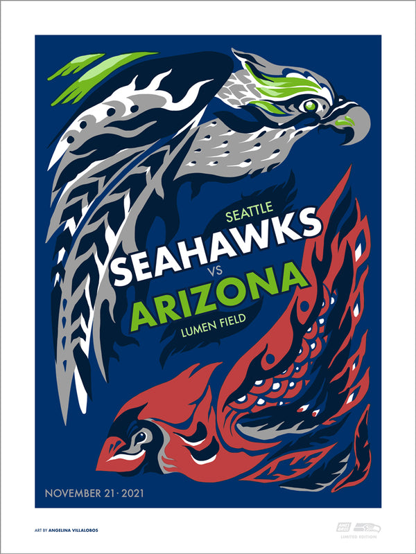 2021 Seahawks vs Cardinals Gameday Poster