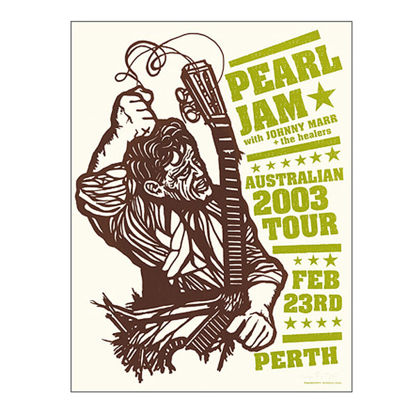 Pearl Jam 2003 Perth Poster – Ames Bros