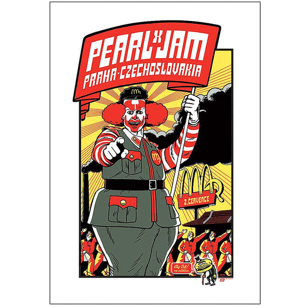 Pearl Jam 2012 Prague,CZE Poster – Ames Bros