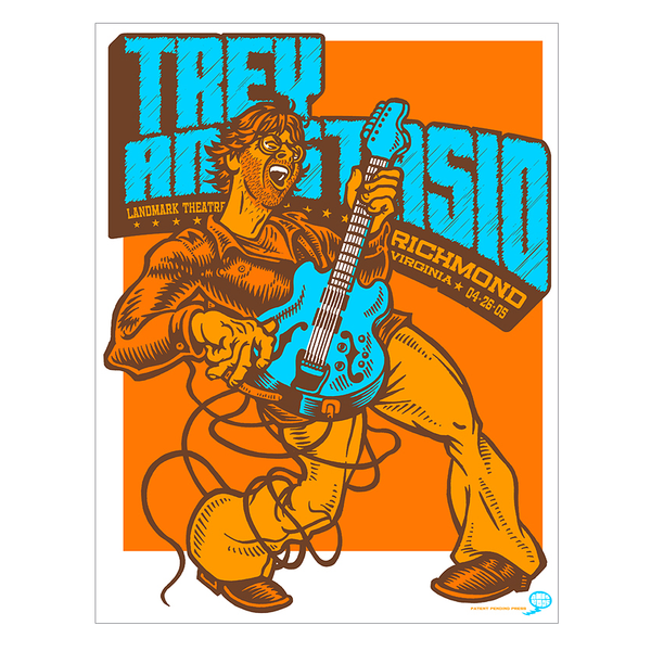 Trey Anastasio (Phish) 2005 Richmond Poster – Ames Bros Trey Anastasio (Phish) 2005 Richmond Poster – Ames Bros