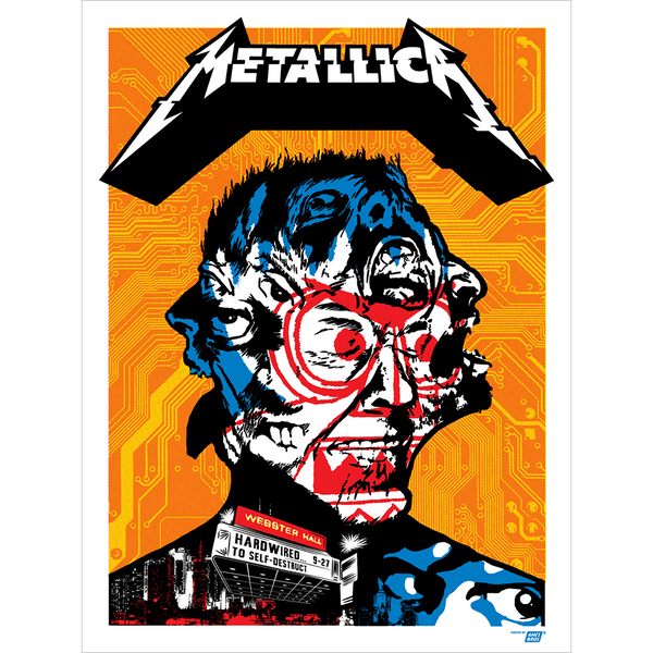 Metallica 2016 Webster Hall, New York, NY Poster - Regular Edition