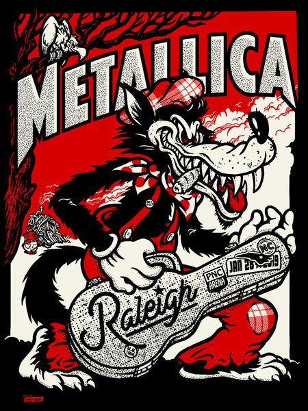 Metallica 2019 Raleigh, NC PNC Arena Poster - Black (As Your Heart