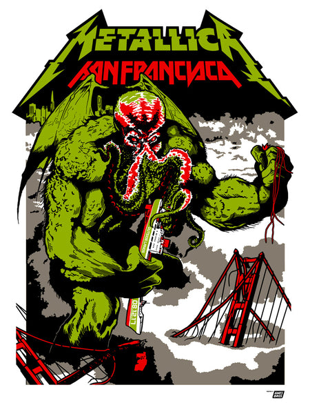 Metallica 2017 Outside Lands San Francisco, CA Poster - Tour