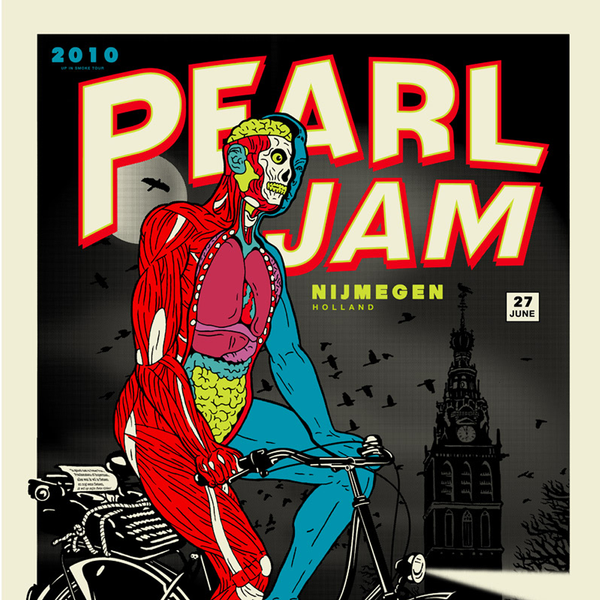 Pearl Jam 2010 Nijmegen, Holland Poster – Ames Bros