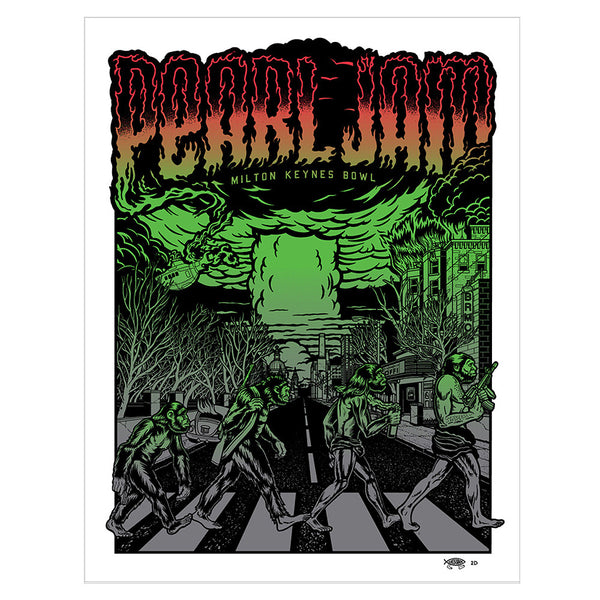 Pearl Jam 2014 Milton Keynes Bowl Concert Poster