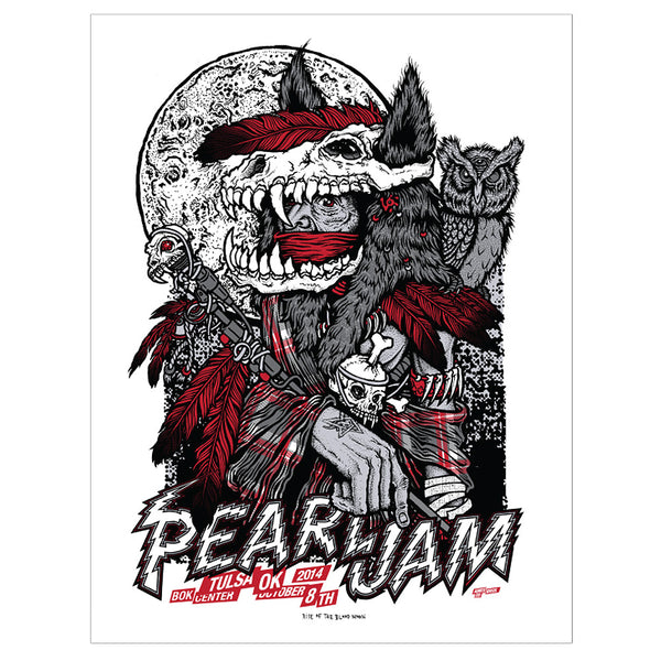Pearl Jam 2014 Tulsa, OK Concert Poster – Ames Bros