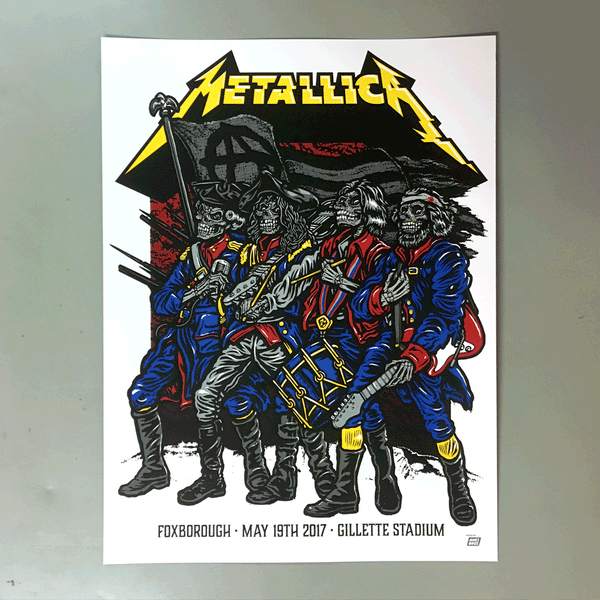 Metallica Foxborough, MA 2017 Posters. Signed and numbered artist proofs.