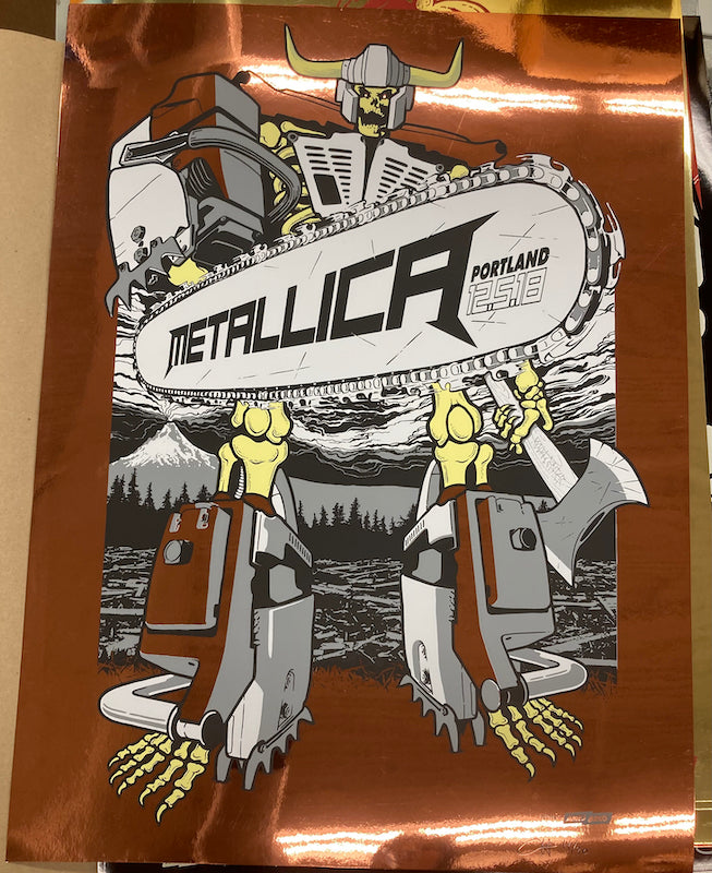 2018 Metallica Portland Slash Crew Orange Chrome Variant