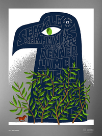 2022 Seahawks vs Broncos Gameday Poster - Silver Variant