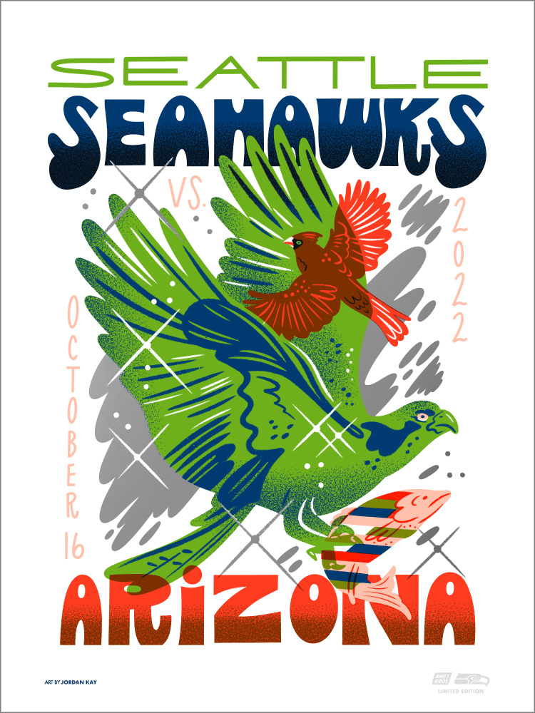 2022 Seahawks vs. Falcons Gameday Poster – Ames Bros