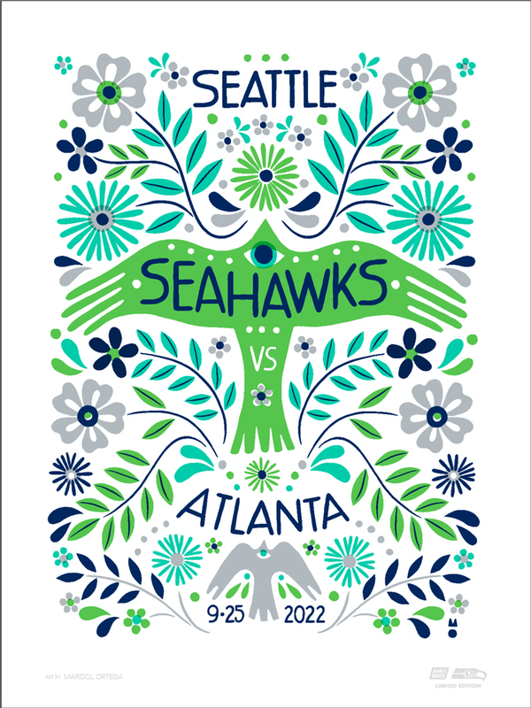 2022 Seahawks vs Cardinals Gameday Poster - Silver Variant – Ames Bros