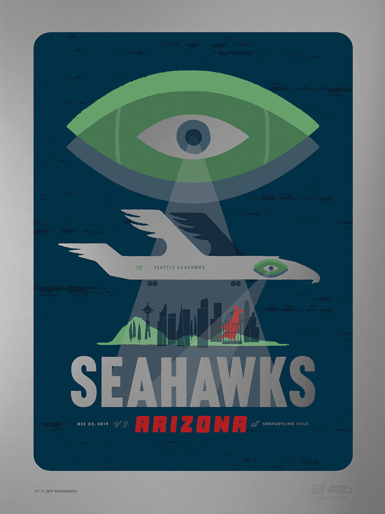 2019 Seahawks vs Cardinals Gameday Poster - Silver Variant