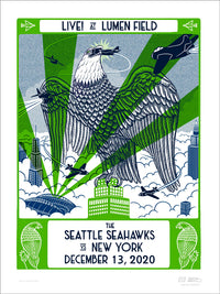 2020 Seahawks vs Jets Gameday Poster