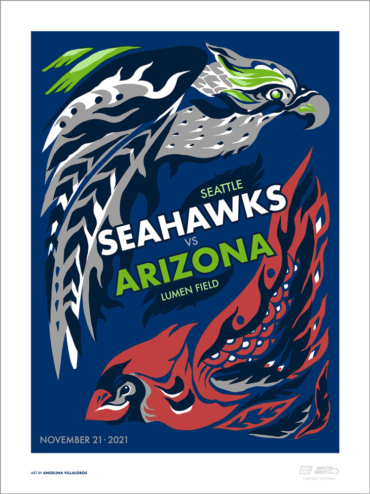 2021 Seahawks vs Cardinals Gameday Poster