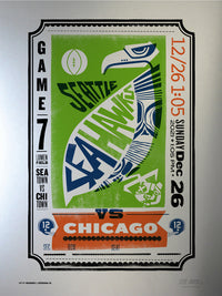 2021 Seahawks vs Bears Gameday Poster - Silver Variant