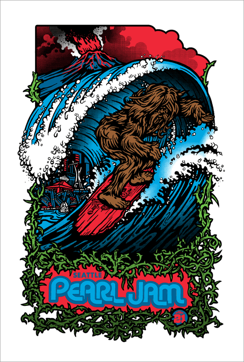 Pearl Jam Seattle Home Shows Poster Ames Bros