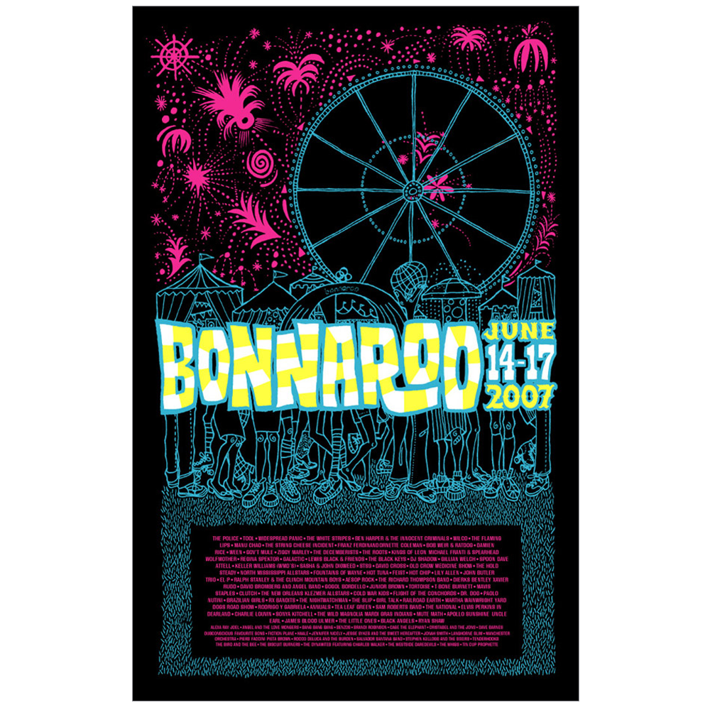 Bonnaroo 2007 Festival Poster – Ames Bros Bonnaroo 2007 Festival Poster – Ames Bros