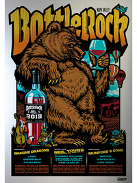 BottleRock 2019 Napa Valley, CA Festival Poster - Silver Edition