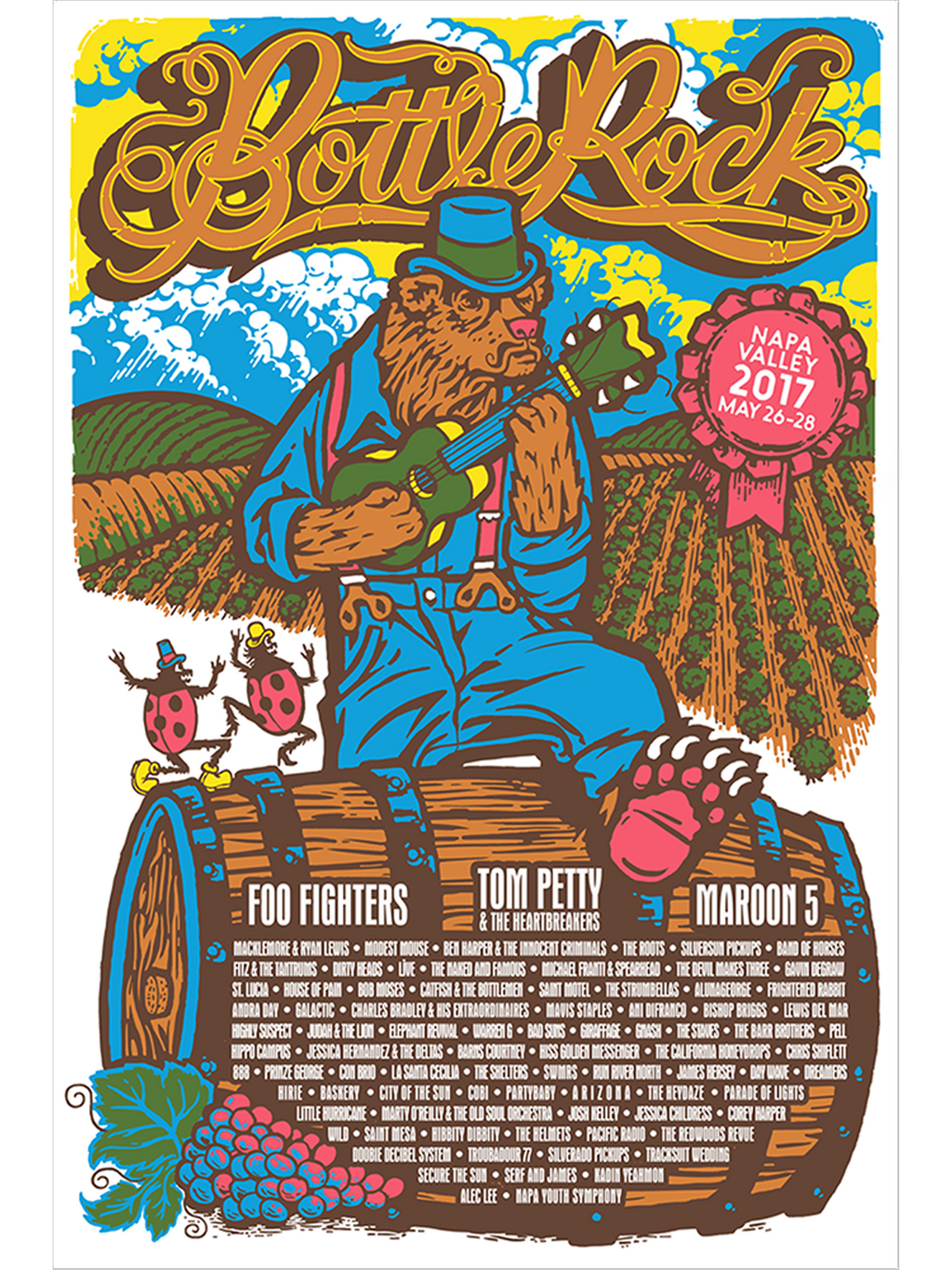 BottleRock 2017 Napa Valley, CA Festival Poster - Regular Edition
