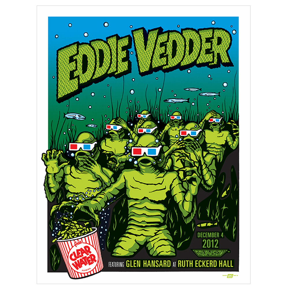 Eddie Vedder 2012 Clearwater, FL Poster – Ames Bros Eddie Vedder 2012 Clearwater, FL Poster – Ames Bros
