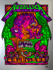 Metallica 2017 Columbus, OH Mapfre Stadium Poster - Chrome – Ames Bros