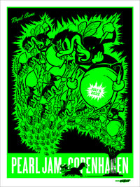 Pearl Jam Copenhagen 2022 Poster - Glo Variant