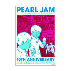 Pearl Jam 2000 Las Vegas 10th Anniversary Concert Poster – Ames