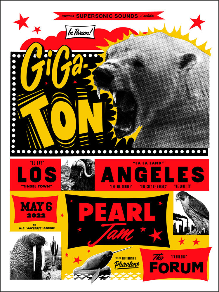 Pearl Jam Gigaton Los Angeles 2022 Poster - Regular Edition