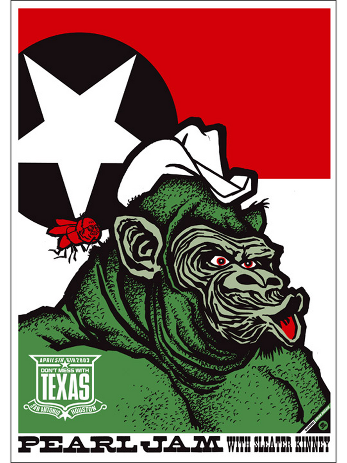 2003 Pearl Jam Texas  2XL Poster - Home Show Edition