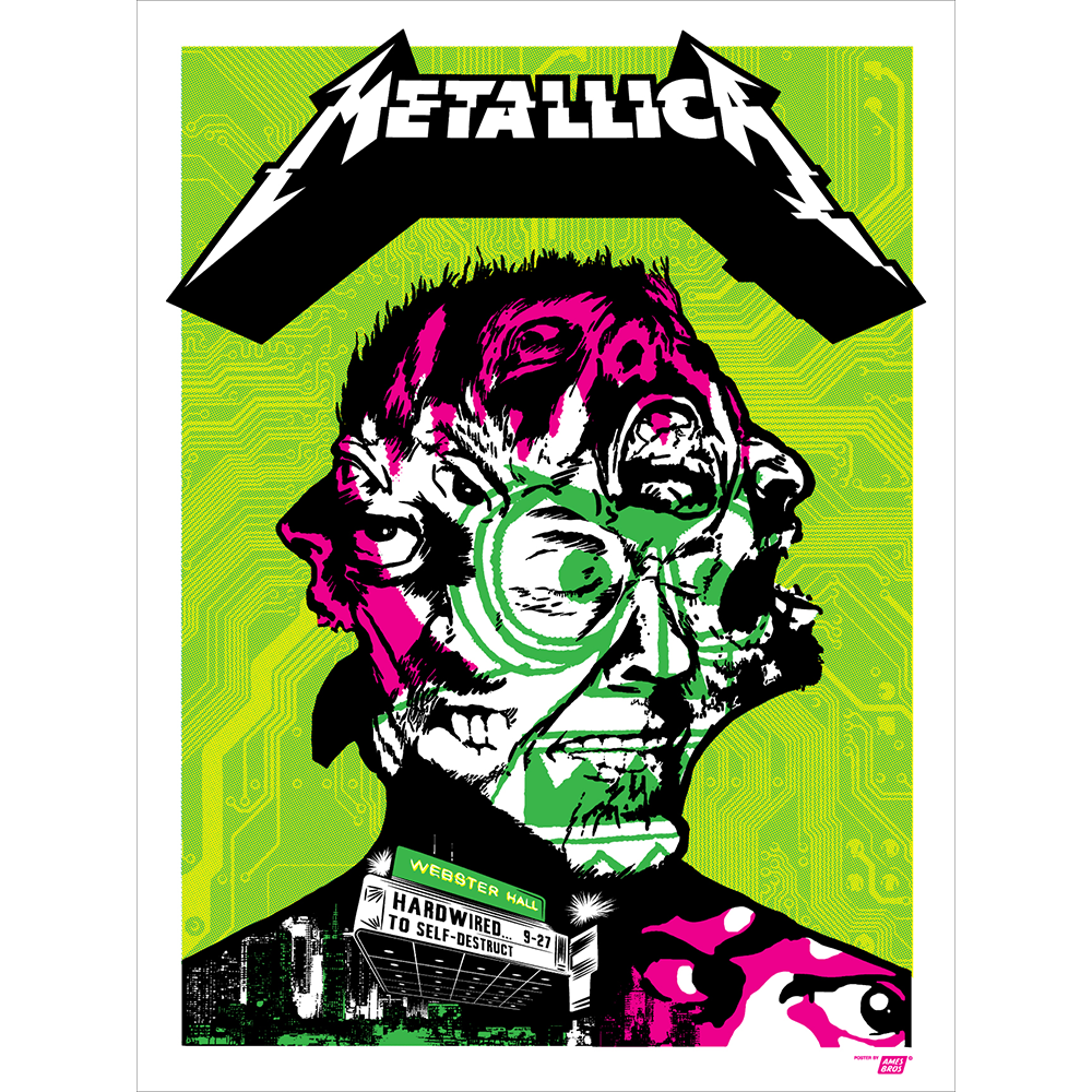 Metallica 2016 Webster Hall, New York, NY Poster - Variant Edition Metallica 2016 Webster Hall, New York, NY Poster - Variant Edition