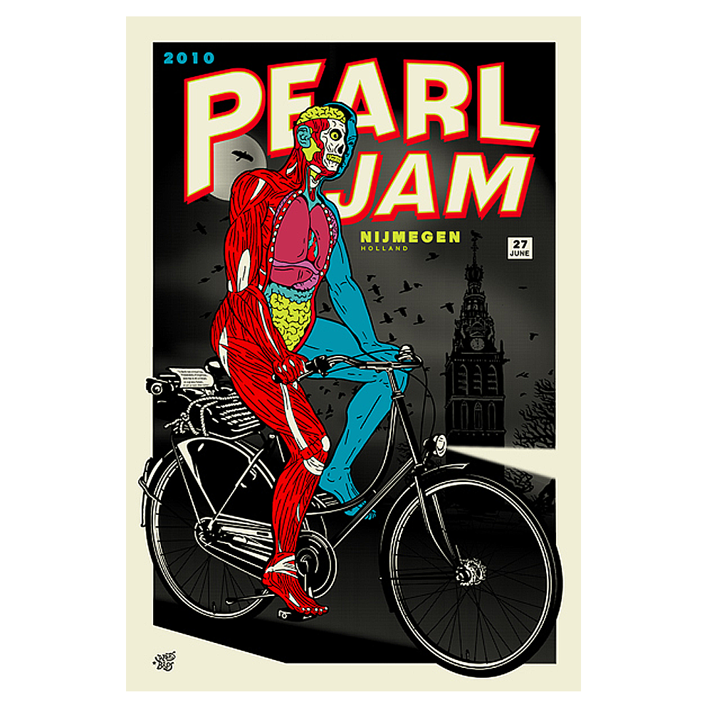 pearl jam gear Pearl Jam 2010 Nijmegen, Holland Poster – Ames Bros