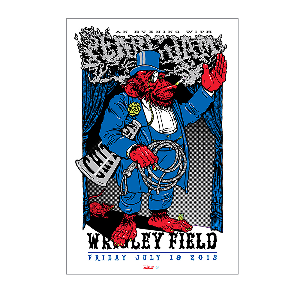 Pearl Jam 2013 Wrigley Field Chicago 'Harry Caray Variant' Poster